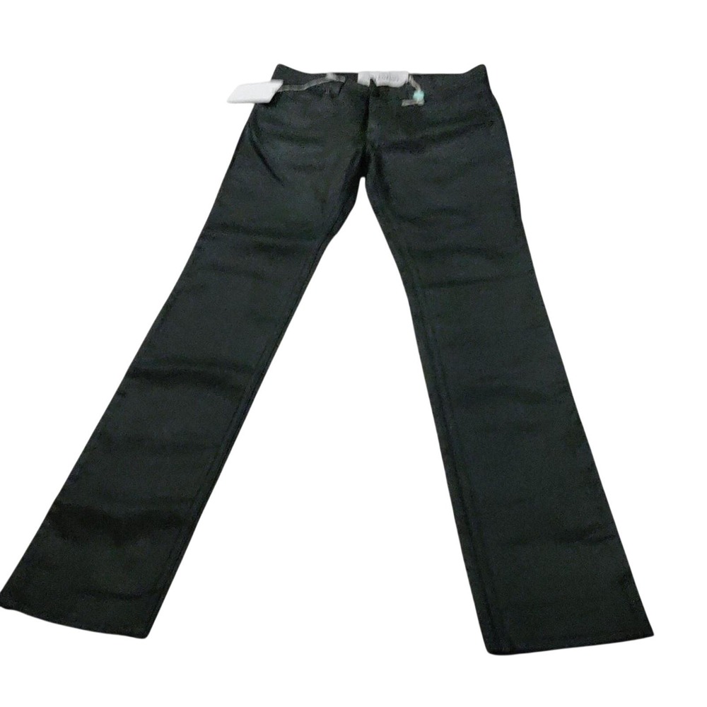NWt$685 Valentino Black Coated Denim‎ Straight Leg Pants Made in Italy RARE